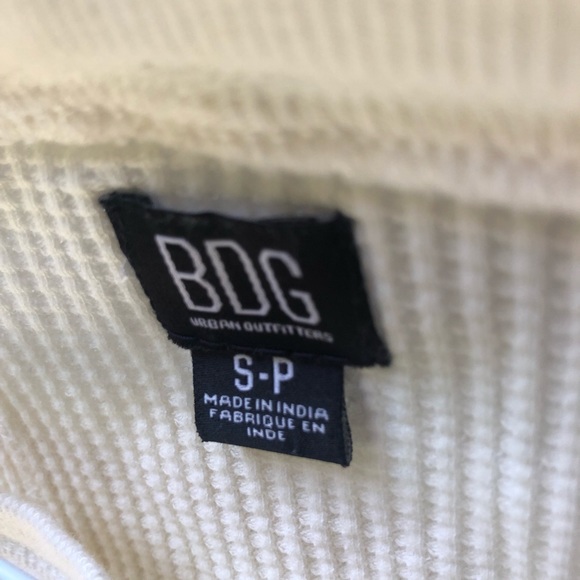 ❤️3for $20 BDG Urban Outfitters UO Sleeveless Ivory Ribbed Tank Top Tee Size SP - Picture 4 of 6